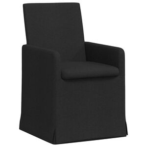 vidaXL Krzesła jadalne 2 pcs Czarny 57 x 67 x 95 cm tkanina