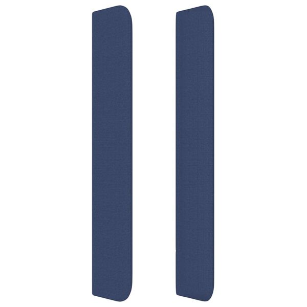 vidaXL Zagł&oacute;wek uszak, niebieski, 93x16x118/128 cm, tkanina