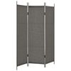 vidaXL Dzielniki pokoi Szary tkanina