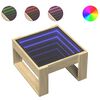 vidaXL Stolik kawowy z LED Infinity, dąb sonoma, 50x53x30 cm
