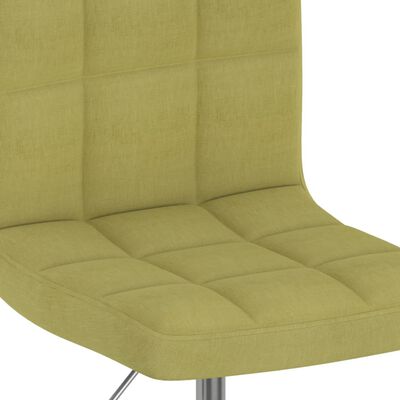 vidaXL Obrotowe krzesło stołowe, zielone, tapicerowane tkaniną