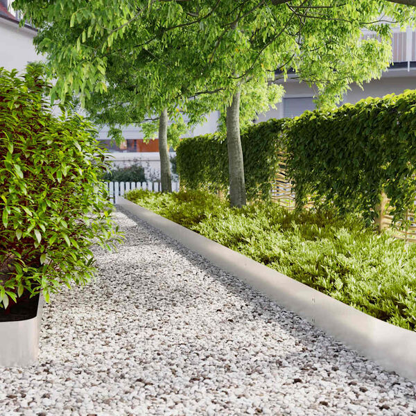 vidaXL Obrzeża trawnikowe 30 szt. 20x103 cm Stal nierdzewna