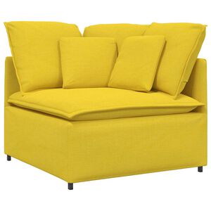 vidaXL Modułowy Narożnik Sofa z Poduszkami Jasnoż&oacute;łty 100 cm
