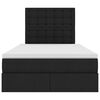 vidaXL Łóżko z miejscem na przechowywanie i LED Czarny 120 x 200 cm