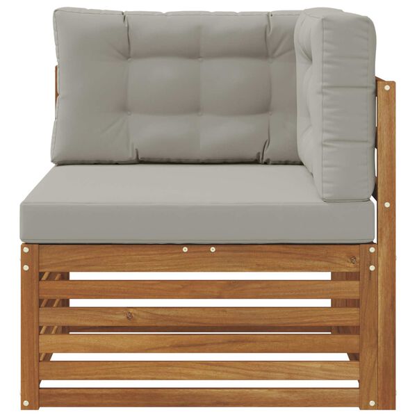 vidaXL Sofa narożna na zewnątrz Lite Drewno Akacji Naturalny