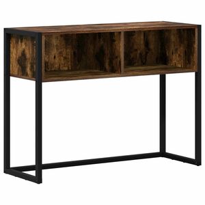 vidaXL Stolik końcowy z przechowywaniem Dąb dymny 100 x 36 x 75 cm