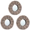 vidaXL Lustra, 3 szt., 15 cm, wiklinowe