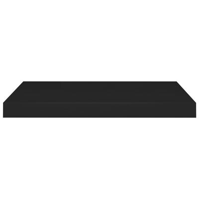 vidaXL Półki ścienne, 2 szt., czarne, 60x23,5x3,8 cm, MDF
