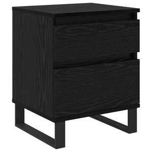 vidaXL Szafka Nocna Czarny Dąb 40 x 35 x 50 cm Drewno inżynieryjne