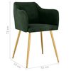 vidaXL Krzesła stołowe, 2 szt., ciemnozielone, obite aksamitem