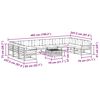 vidaXL Zestaw sof na zewnątrz z poduszką 11 pcs Naturalny i Kremowy