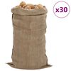 vidaXL Worki jutowe, 30 szt., 65x135 cm, 100% juta, 340 g/m&sup2;