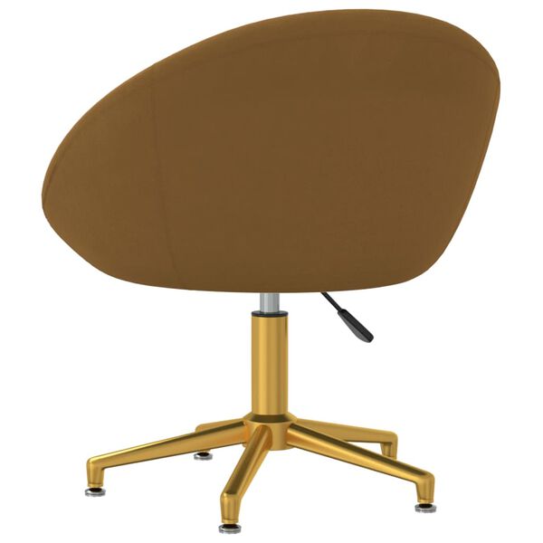 vidaXL Krzesła stołowe, 2 szt., brązowe, obite aksamitem