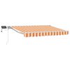 vidaXL Ręczny ramowy zewnętrzny markizowy z LED 3 x 2,5 m
