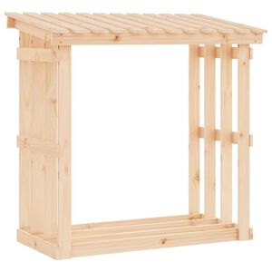vidaXL Stojak na drewno opałowe, 108x64,5x109 cm, lite drewno sosnowe