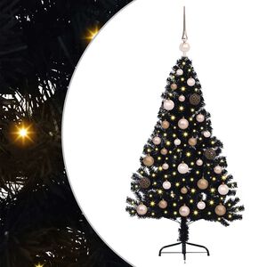 vidaXL Sztuczna choinka z oświetleniem na Boże Narodzenie 120 cm PVC