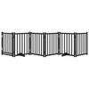 vidaXL Składana bramka dla psa, z drzwiami, 6 paneli, czarna, 300 cm
