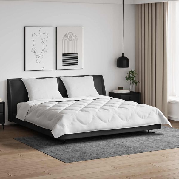 vidaXL Kołdra z poduszką 3 pcs Biały Mikrofibra