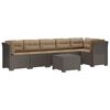 vidaXL Sofa Ogrodowa 6-osobowa z Poduszkami w Wyglądzie Rattanu PP
