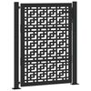 vidaXL Brama ogrodowa czarna 100x125 cm stalowy wz&oacute;r krzyża