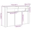 vidaXL Bufet dąb sonoma 116 x 30 x 75 cm Materiał drewnopochodny