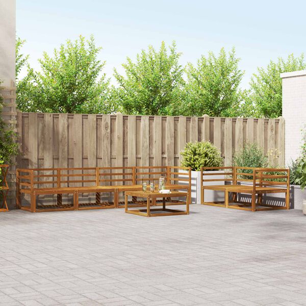 vidaXL Zestaw sof na zewnątrz 7 pcs Naturalny Lite Drewno Akacji