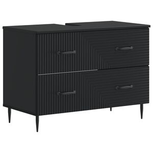 vidaXL Szafka pod umywalkę HAARLEM Czarny 82 x 41 x 58,5 cm