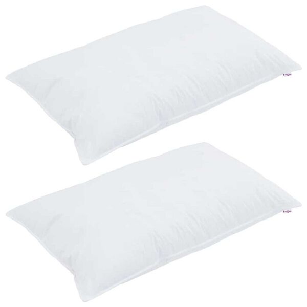 vidaXL Poduszka z poduszką 2 pcs Biały 40 x 80 cm bawełna