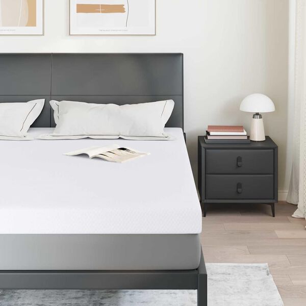 vidaXL Nakładka na materac Biały 70 x 200 x 3.5 cm Tkanina jacquard