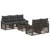 vidaXL Zestaw Sof na Ogr&oacute;d 6 szt. Szary 55 x 55 x 37 cm polirattan