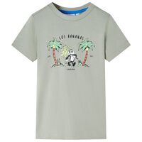 Koszulka dziecięca, z małpką, jasne khaki, 92
