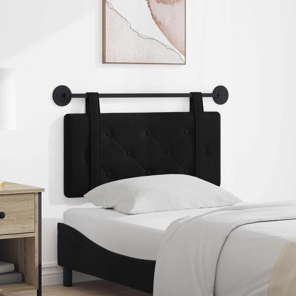 vidaXL Wisząca Głowa Czarny 90 x 55 x 5 cm Aksamit