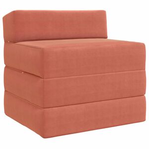 vidaXL Składana Sofa Ł&oacute;żko Czerwono-pomarańczowy 200 x 70 x 15 cm