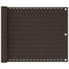 vidaXL Parawan balkonowy, brązowy, 75x300 cm, HDPE