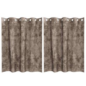 vidaXL Zasłony z weluru 2 szt. Cappuccino 140 x 140 cm Aksamit