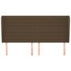vidaXL Zagł&oacute;wek uszak, ciemnobrązowy, 183x23x118/128 cm, tkanina