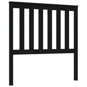 vidaXL Wezgłowie ł&oacute;żka, czarne, 96x6x101 cm, lite drewno sosnowe