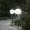 vidaXL Lampy słupkowe z czujnikiem 3 szt. 80 cm Stal nierdzewna IP44