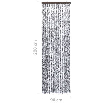 vidaXL Zasłona przeciwko owadom, brązowo-beżowa, 90x200 cm, szenil