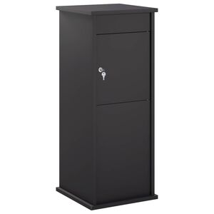 vidaXL skrzynka na listy Czarny 40 x 40 x 100 cm Stal