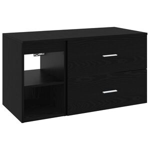 vidaXL Zestaw mebli łazienkowych 2 pcs Czarny dąb Drewno inżynieryjne