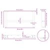 vidaXL Nogi do stolika kawowego Naturalna stal 2 szt. 70x(30-31) cm Stal