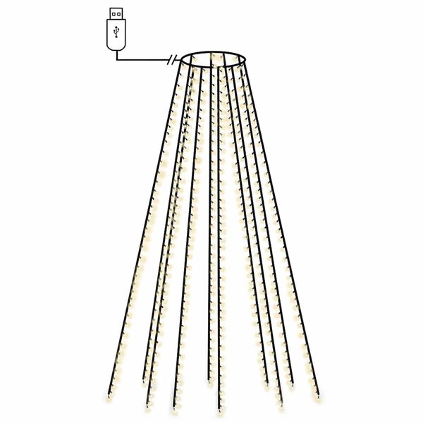 vidaXL Lampki na choinkę, 500 LED, zimne białe, 500 cm, wewn./zewn.