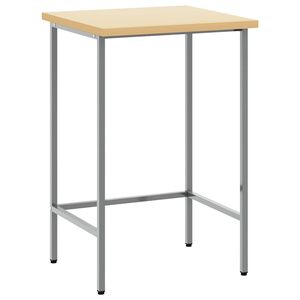 vidaXL Stolik narożny Szary 55 x 55 x 85 cm Stal i drewno inżynieryjne