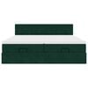 vidaXL Rama ł&oacute;żka otomana z materacami, zielona, 160x200cm, aksamit