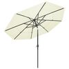 vidaXL 3-poziomowy parasol na aluminiowym słupku, piaskowy, 3 m