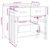 vidaXL Komoda HAMAR, ciemnoszara, 79x40x80 cm, drewno sosnowe