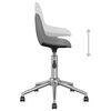 vidaXL Obrotowe krzesło biurowe, jasnoszare, tapicerowane tkaniną