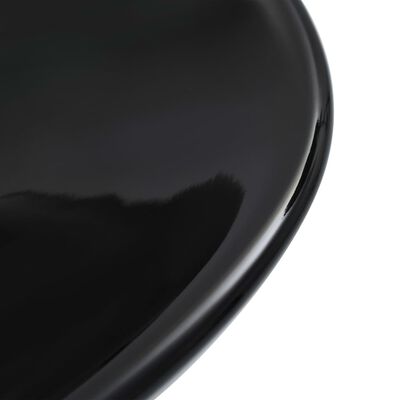 vidaXL Umywalka, 58,5 x 39 x 14 cm, ceramiczna, czarna