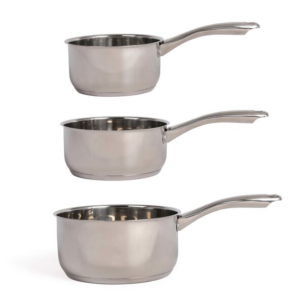 Livoo 3-częściowy zestaw rondli, stal nierdzewna, srebrny